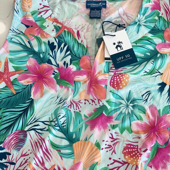 Caribbean Joe Vibrant Floral Midi Dress - Picture 4 of 4